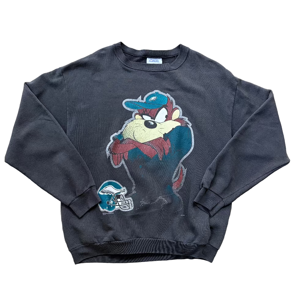 Eagles Looney Tunes "Coach Taz" Crewneck Sweatshirt Size L