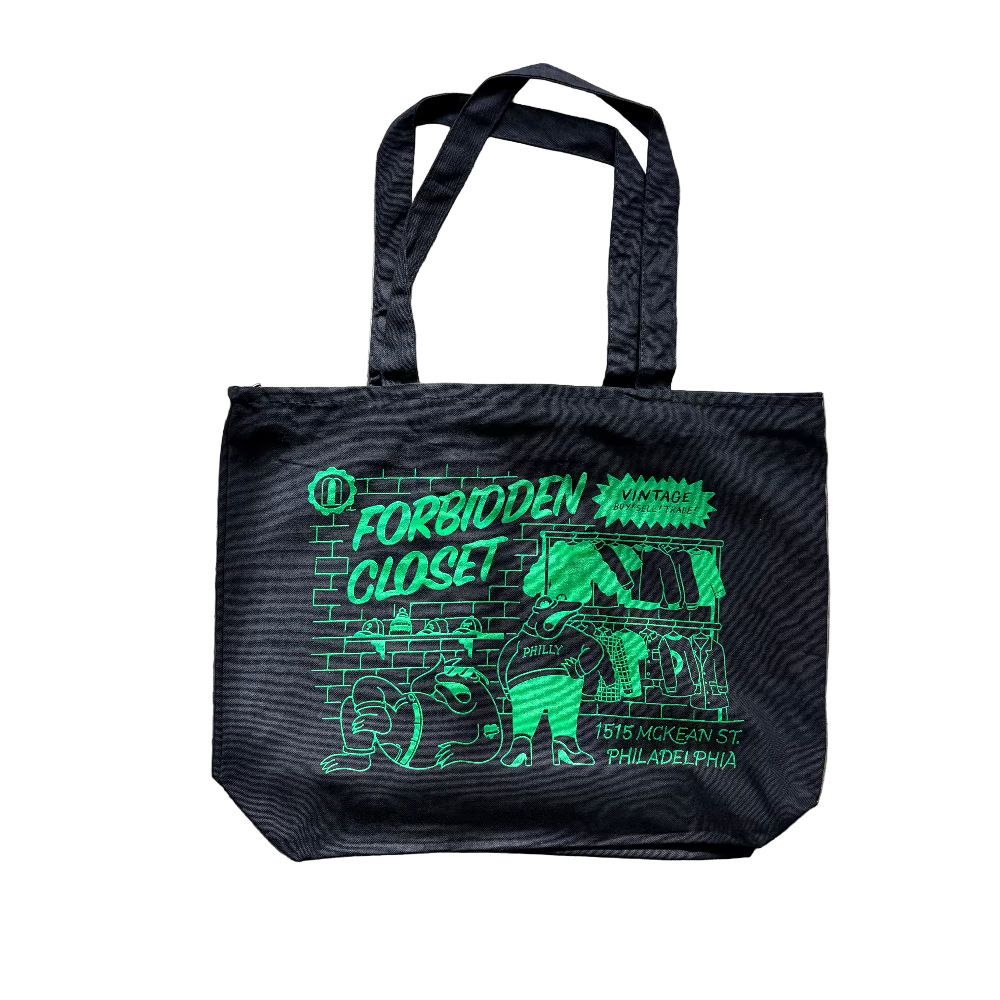 Forbidden Closet Tote Bag Black/Kelly