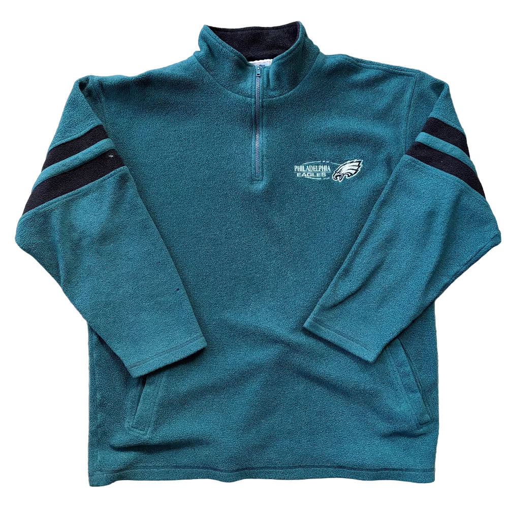 Eagles Y2K Fleece Quarter-Zip Sweatshirt Size XL
