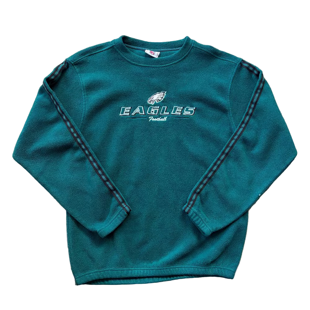 Eagles Y2K Midnight Green Fleece Crewneck Sweatshirt Size M