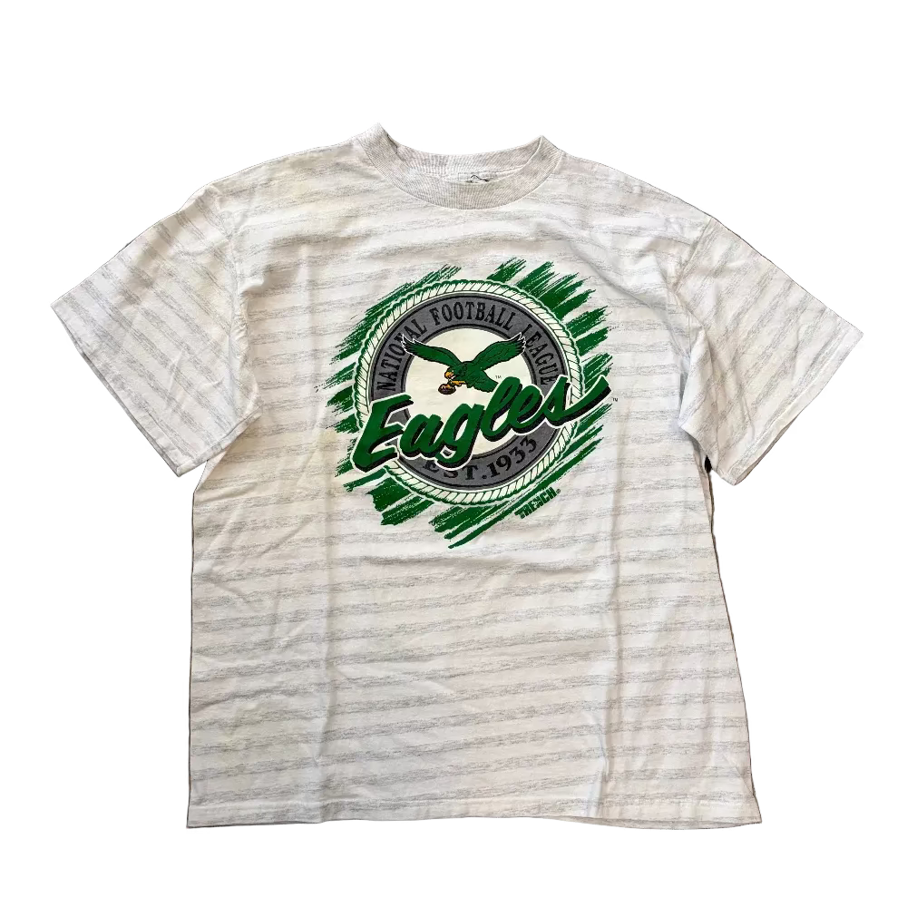 Eagles 90s Trench Striped Tee Size XL