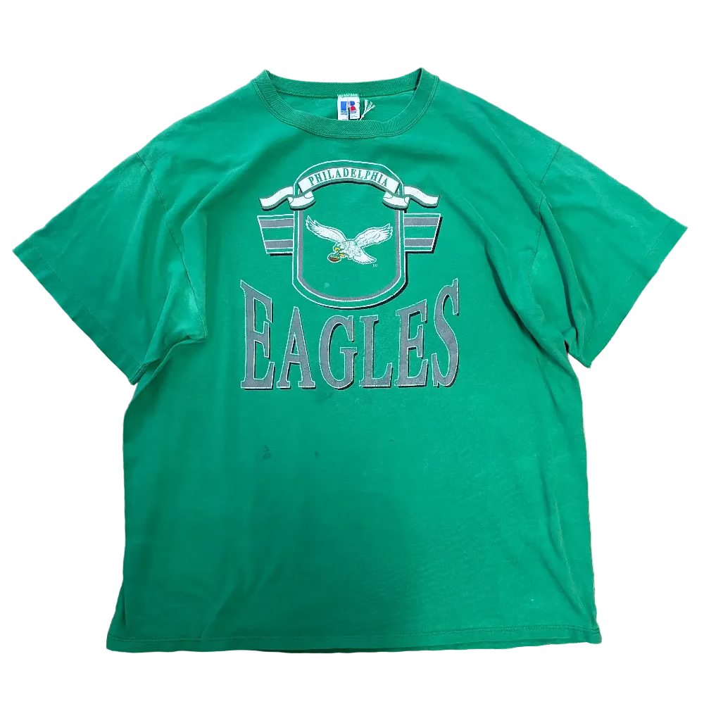 Eagles 90s Kelly Green Russell Athletic Shirt Size XL