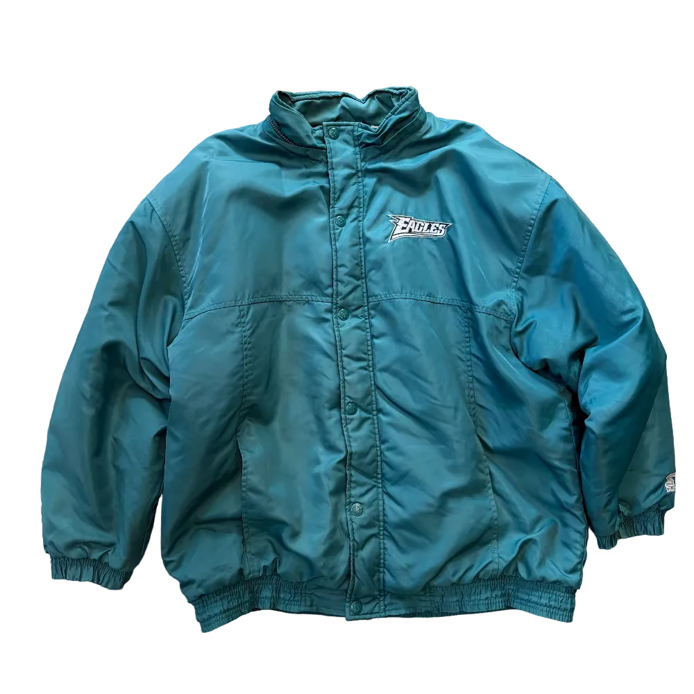 Eagles 1990s Starter Puffer Jacket Size 2X Front