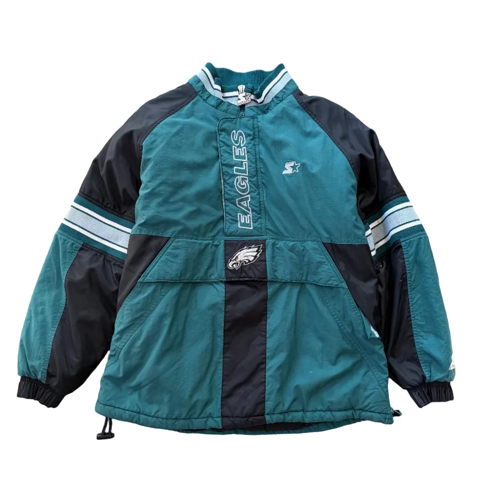 Eagles 90s Pro Line Starter Pullover Jacket Size M