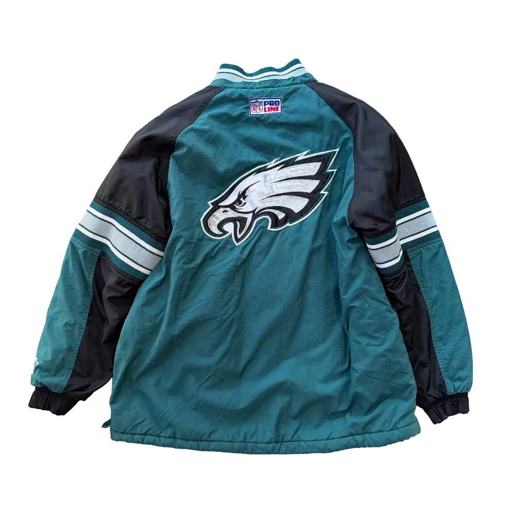 Eagles 90s Pro Line Starter Pullover Jacket Size M Back